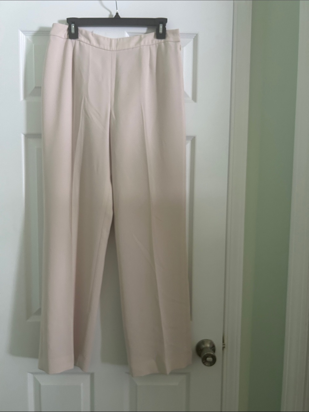 Kasper Light Cream Wide-Leg Dress Pants